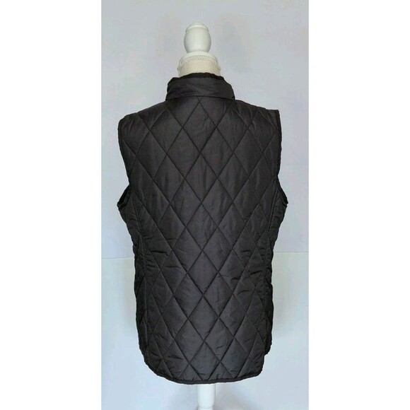 Kenneth Cole Women's Black Light Diamond Quilted Button Up Vest Size L - Picture 3 of 9